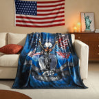 US Celebrates 250 Plush Throw Blanket - Eagle Lightning Strike Edition