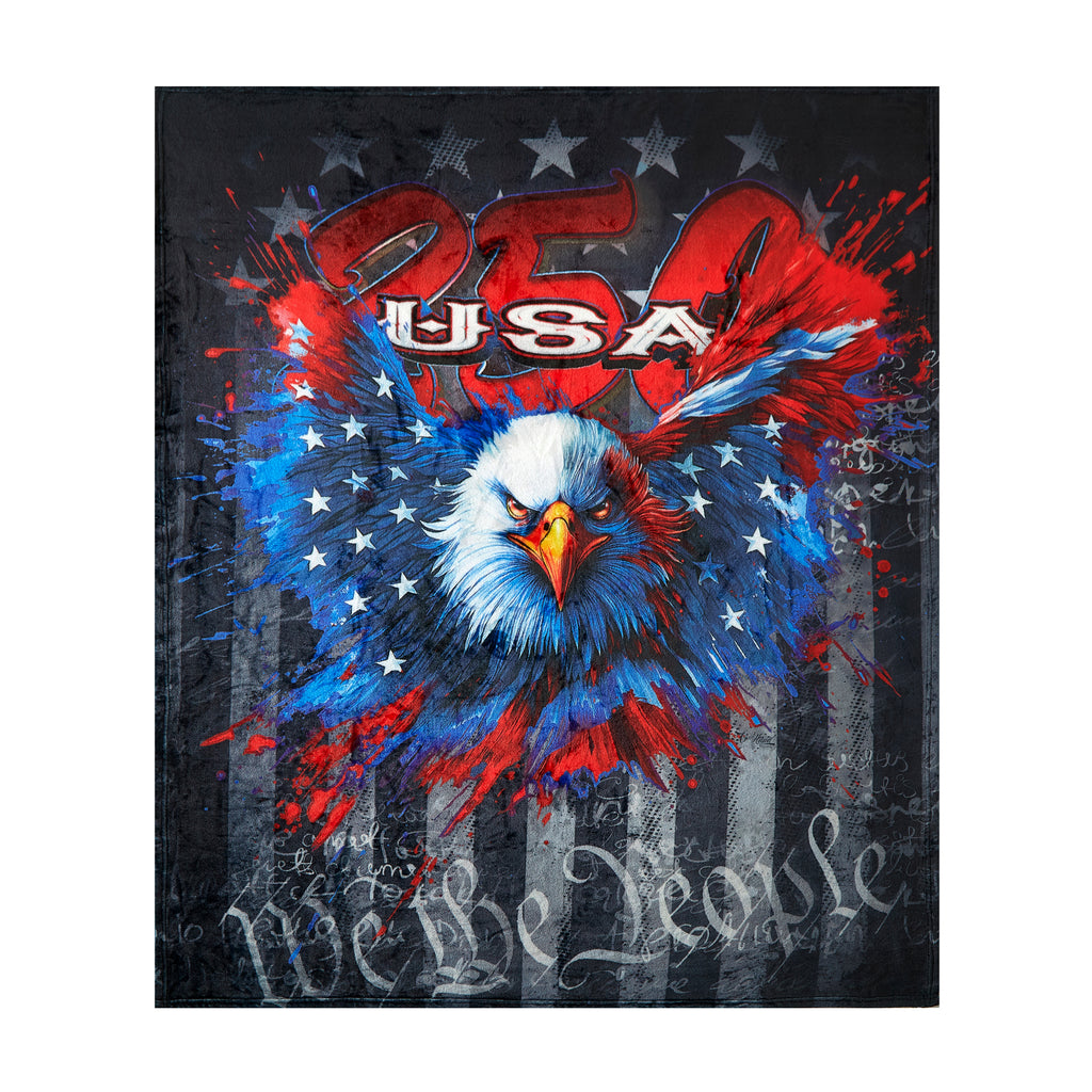 US Celebrates 250 Plush Blanket - WTP EAGLE Edition