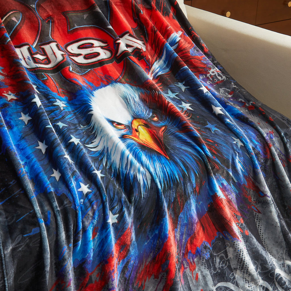 US Celebrates 250 Plush Blanket - WTP EAGLE Edition