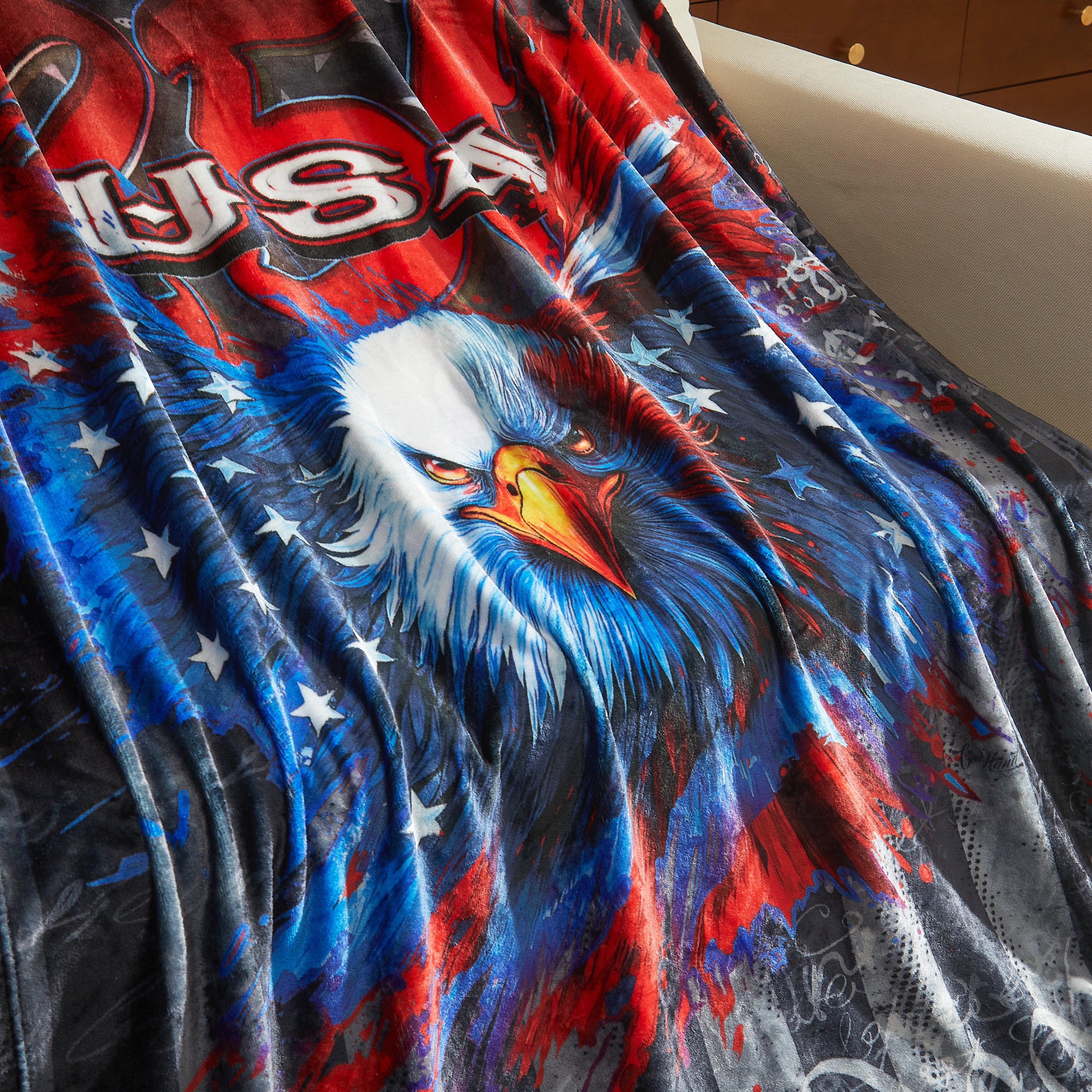 US Celebrates 250 Plush Blanket - WTP EAGLE Edition