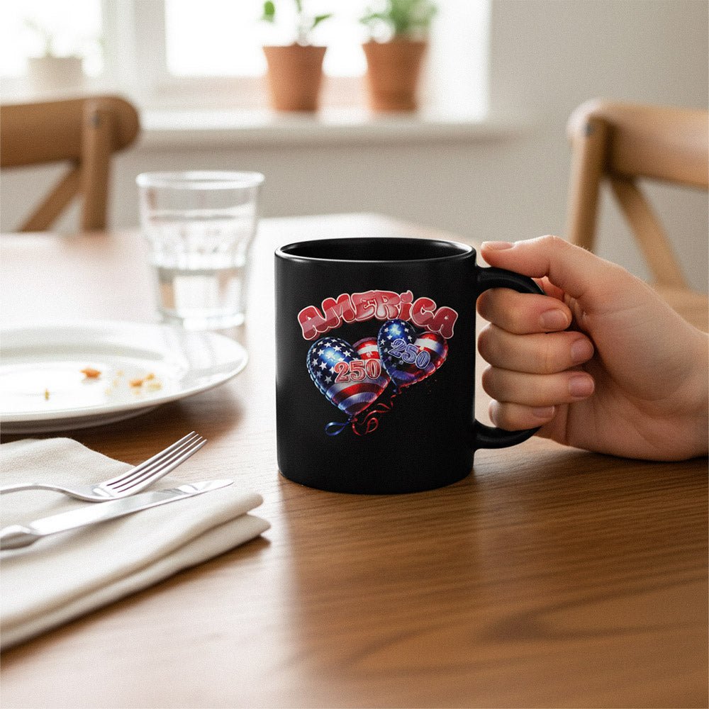 US Celebrates 250 Ceramic Mug – 15 oz - BALLONS - US Celebrates 250