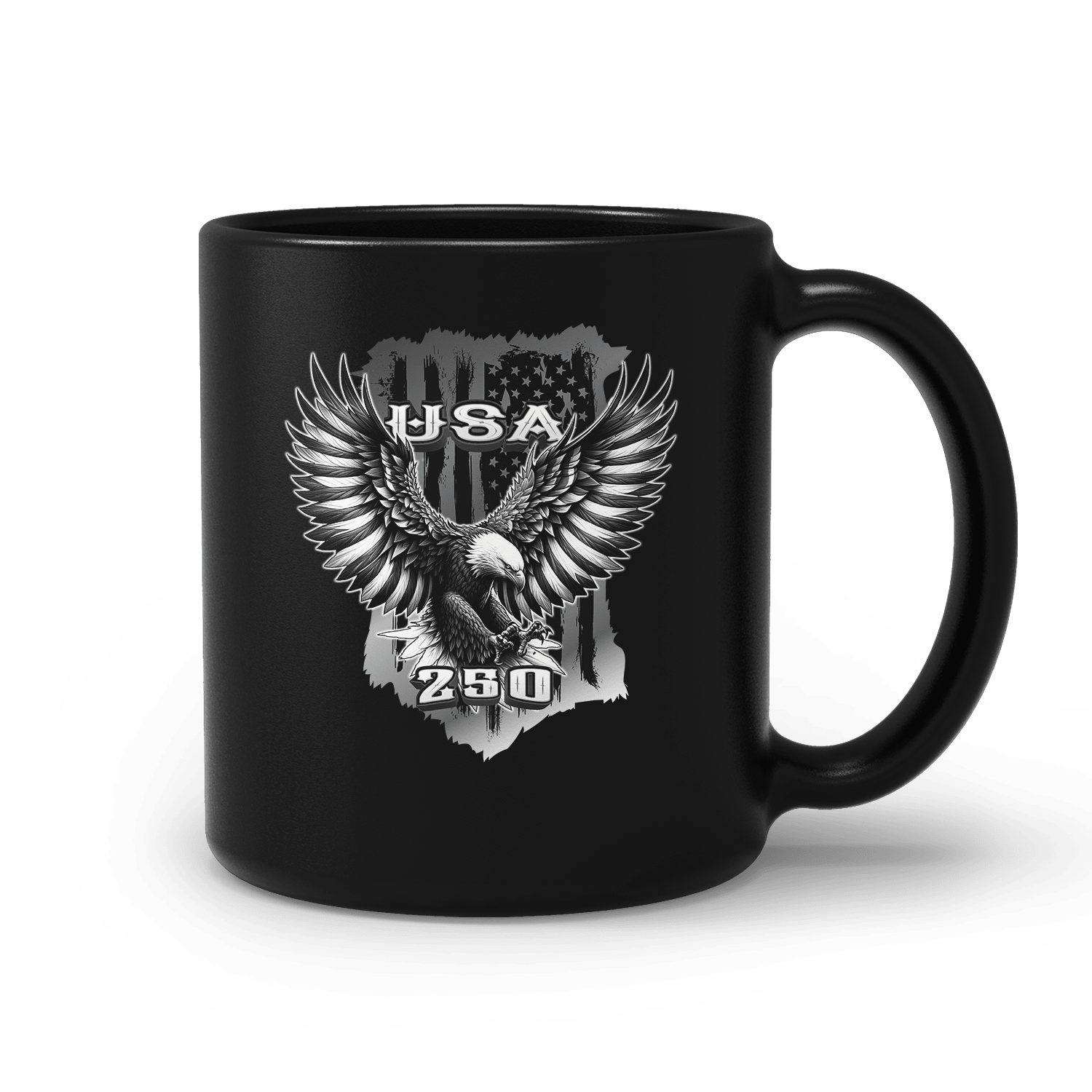 US Celebrates 250 Ceramic Mug – 15 oz - BLK EAGLE - US Celebrates 250