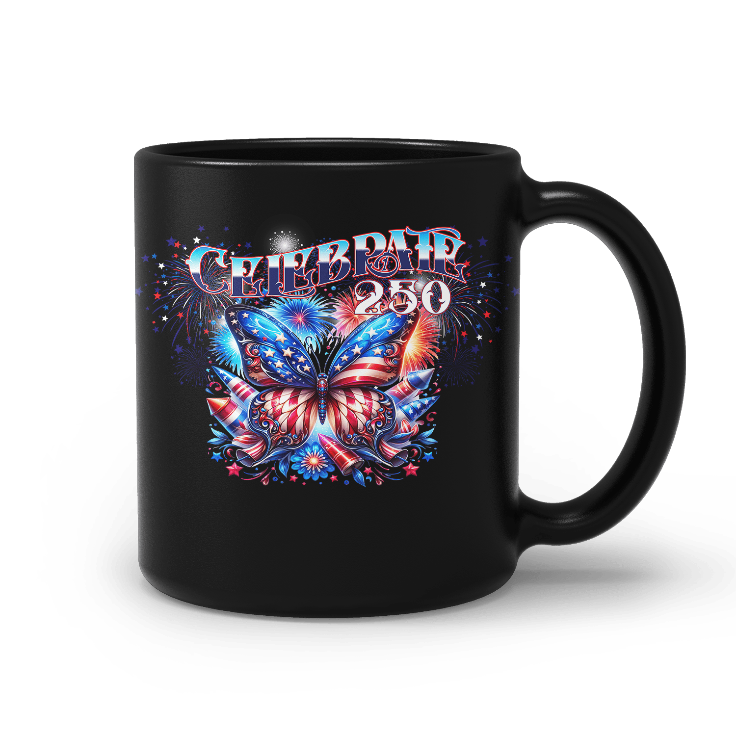 US Celebrates 250 Ceramic Mug – 15 oz - BUTTERFLY - US Celebrates 250
