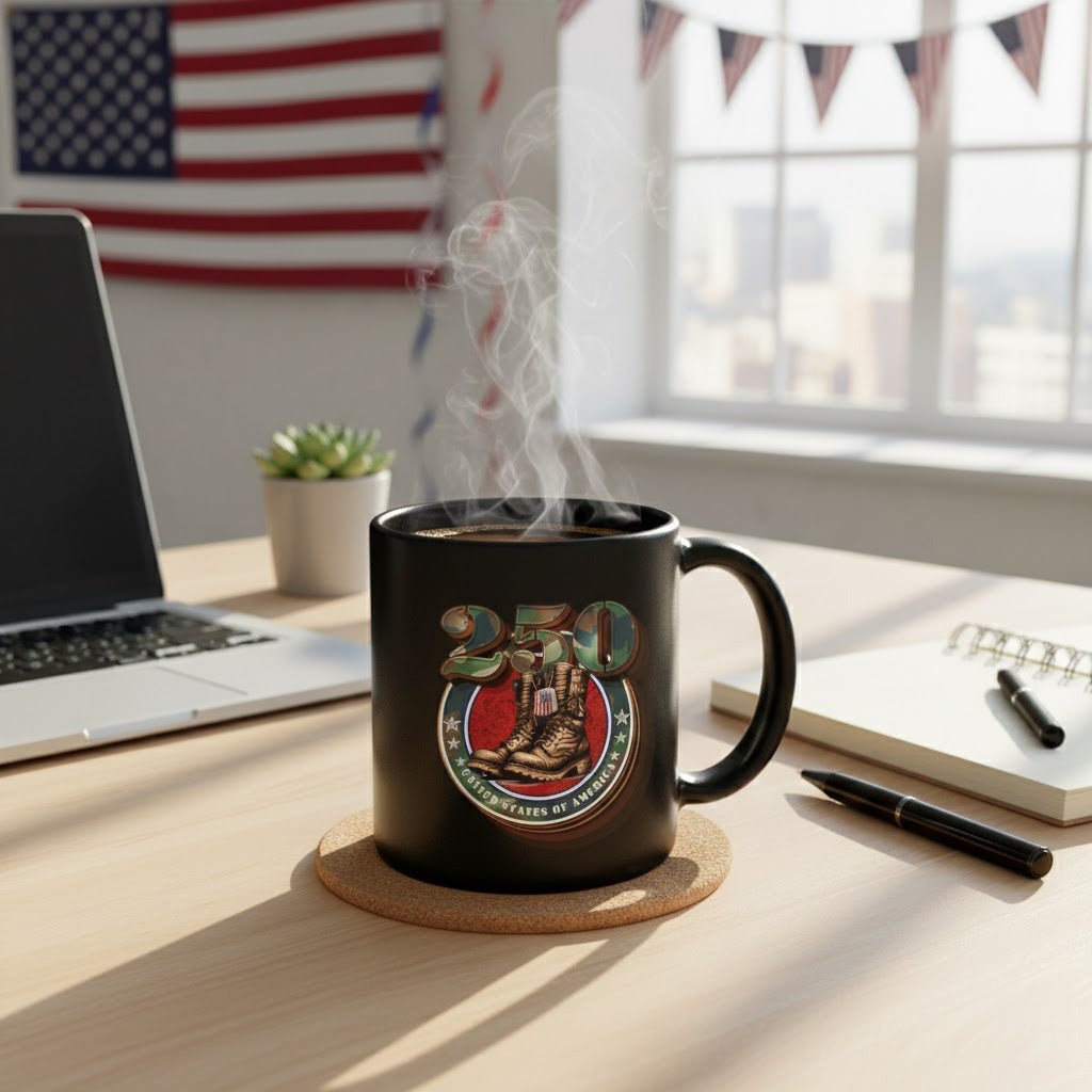US Celebrates 250 Ceramic Mug – 15 oz - DT_BOOTS - US Celebrates 250