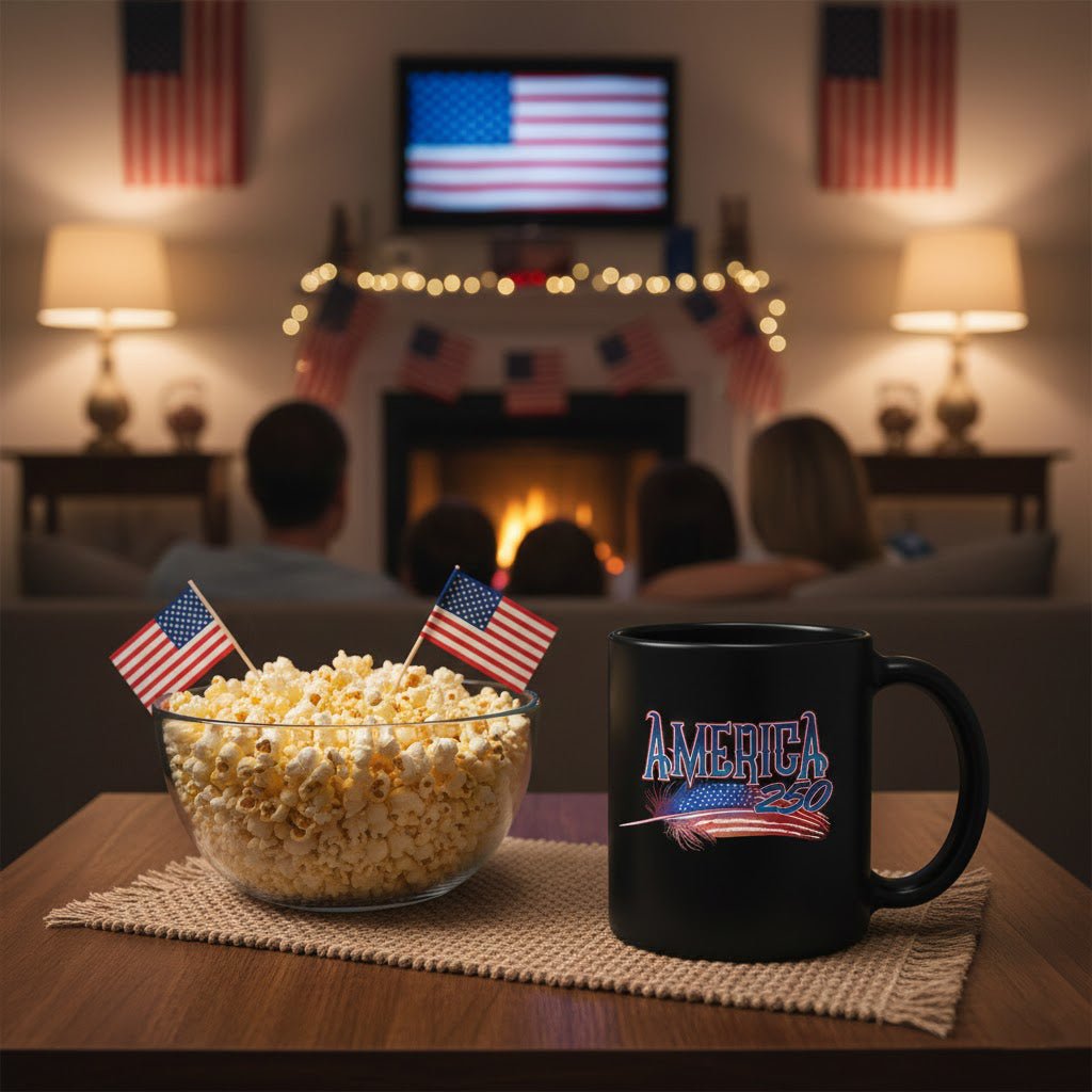 US Celebrates 250 Ceramic Mug – 15 oz - FEATHER - US Celebrates 250