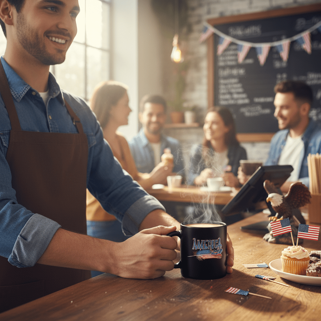 US Celebrates 250 Ceramic Mug – 15 oz - FEATHER - US Celebrates 250