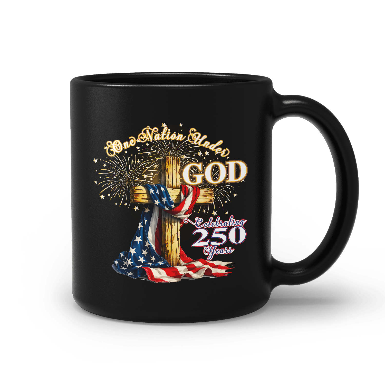 US Celebrates 250 Ceramic Mug – 15 oz - GOD - N - CTY - US Celebrates 250