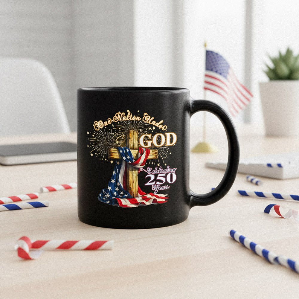 US Celebrates 250 Ceramic Mug – 15 oz - GOD - N - CTY - US Celebrates 250