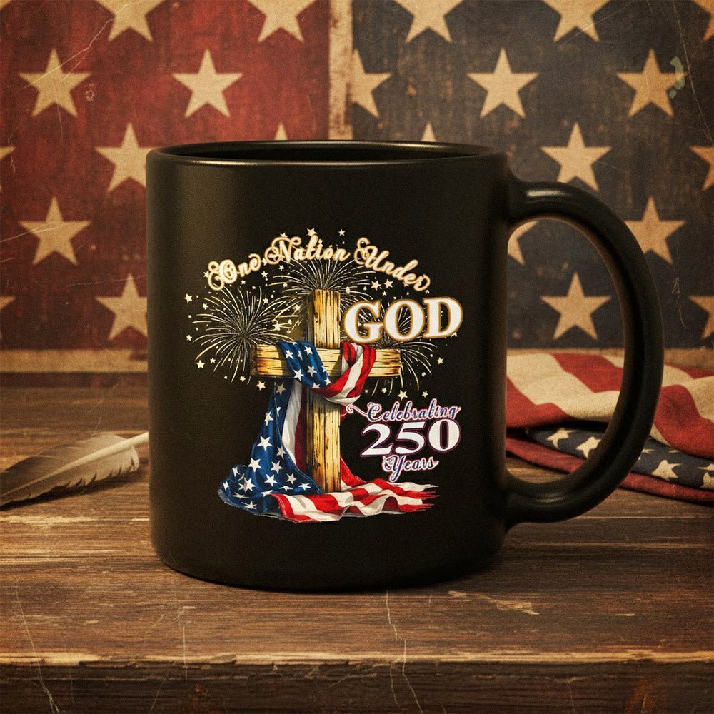 US Celebrates 250 Ceramic Mug – 15 oz - GOD - N - CTY - US Celebrates 250