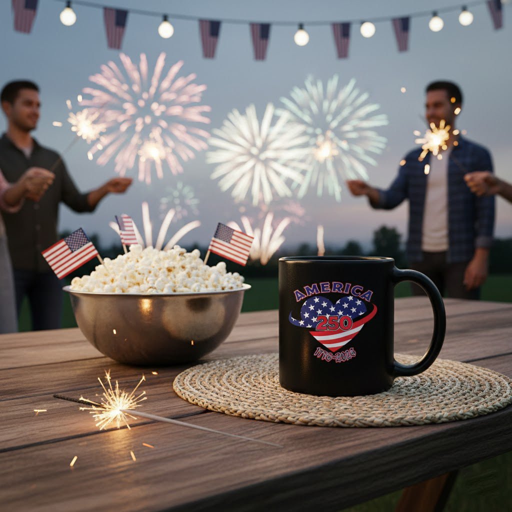 US Celebrates 250 Ceramic Mug – 15 oz - HEART - US Celebrates 250