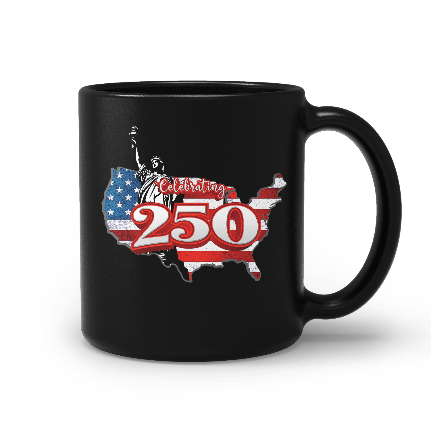 US Celebrates 250 Ceramic Mug – 15 oz - LBRT MAP - US Celebrates 250