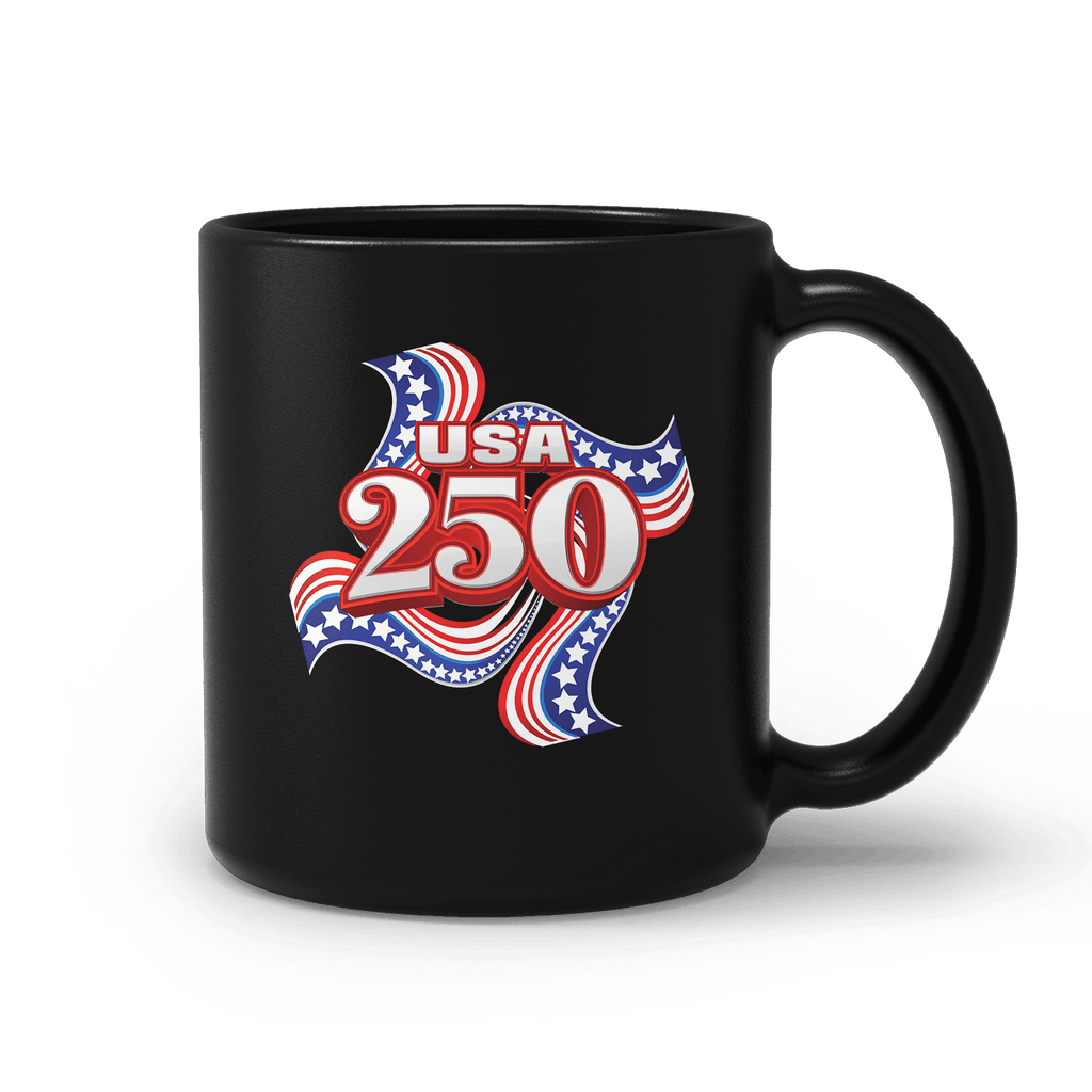 US Celebrates 250 Ceramic Mug – 15 oz - RIBBON - US Celebrates 250