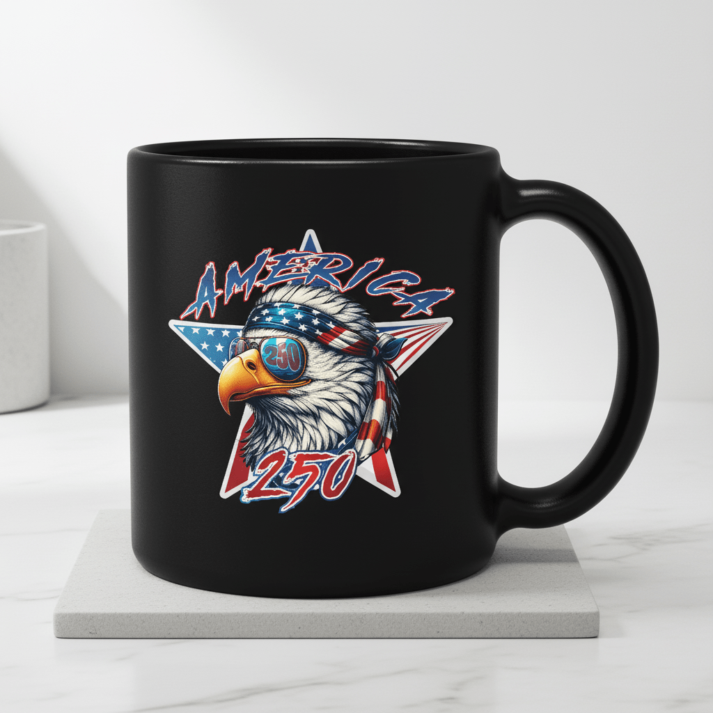 US Celebrates 250 Ceramic Mug – 15 oz - SPRSTR EG - US Celebrates 250