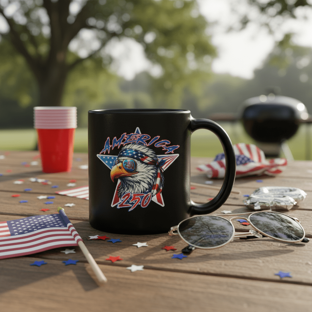 US Celebrates 250 Ceramic Mug – 15 oz - SPRSTR EG - US Celebrates 250