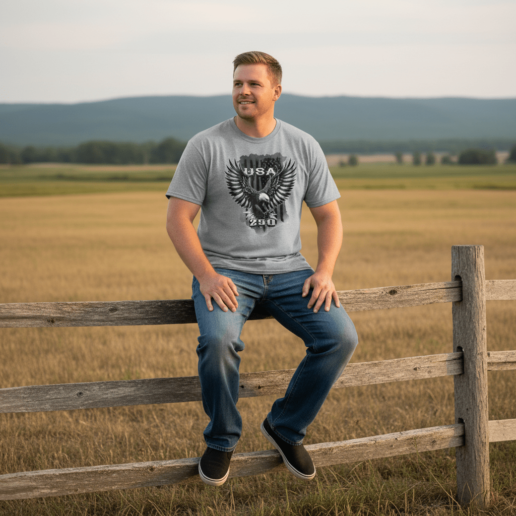 US Celebrates 250 Classic Unisex Tee - BLK EAGLE - US Celebrates 250