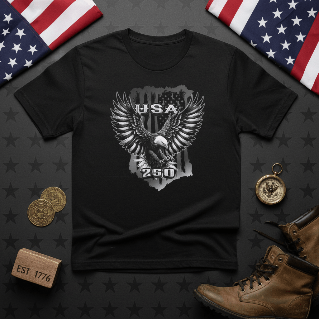US Celebrates 250 Classic Unisex Tee - BLK EAGLE - US Celebrates 250