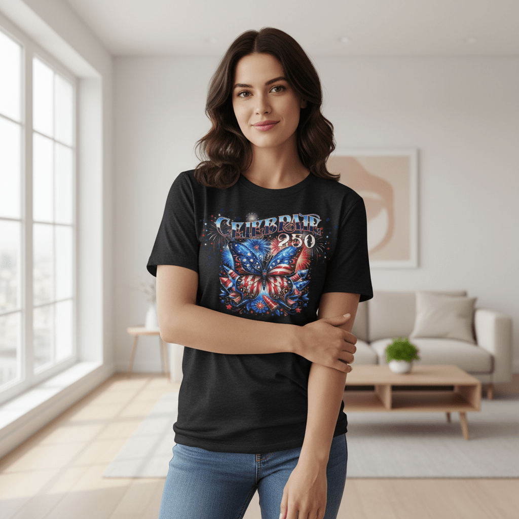 US Celebrates 250 Classic Unisex Tee - BUTTERFLY - US Celebrates 250