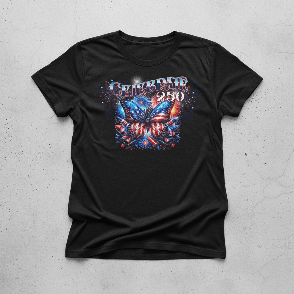US Celebrates 250 Classic Unisex Tee - BUTTERFLY - US Celebrates 250