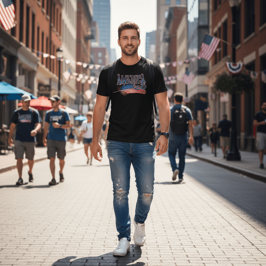 US Celebrates 250 Classic Unisex Tee - FEATHER - US Celebrates 250