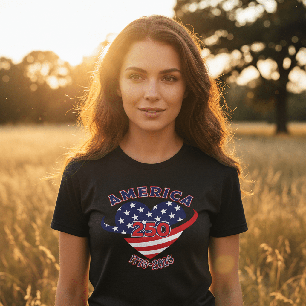US Celebrates 250 Classic Unisex Tee - HEART - US Celebrates 250