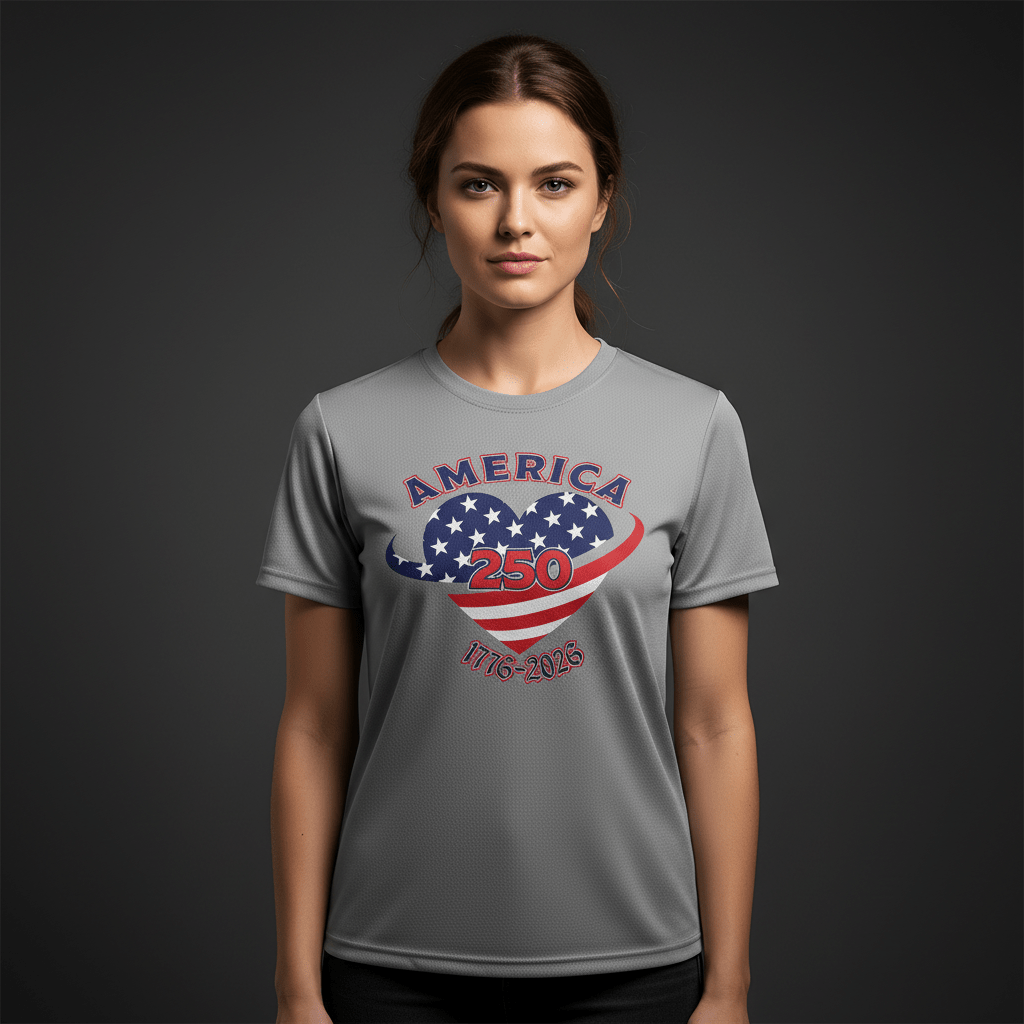 US Celebrates 250 Classic Unisex Tee - HEART - US Celebrates 250