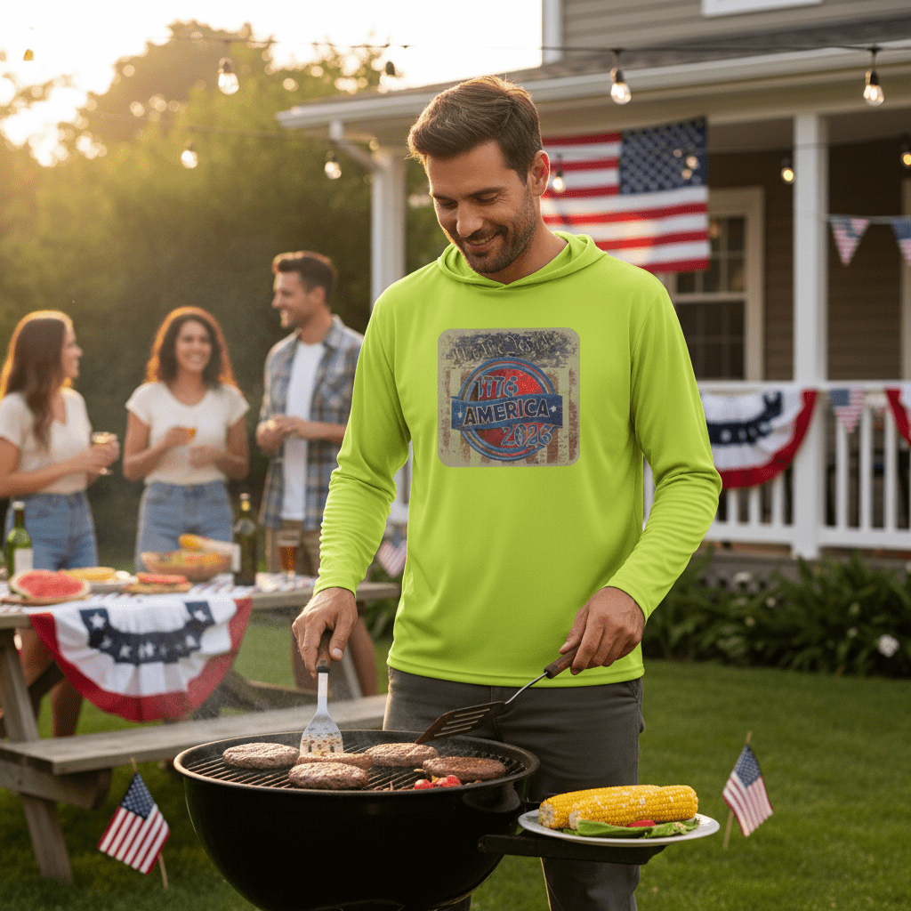 Long Sleeve Hooded Tee - 1776-2026 | Official US 250 Gear