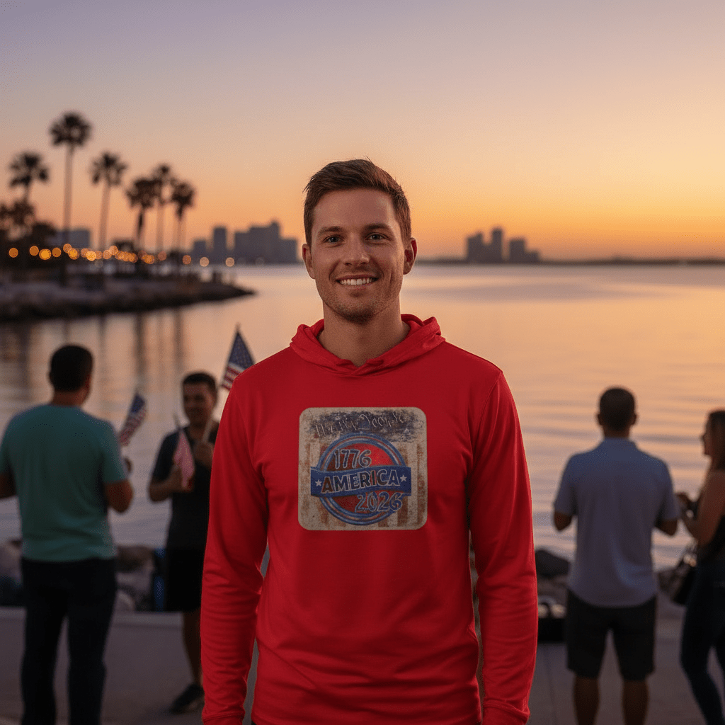 Long Sleeve Hooded Tee - 1776-2026 | Official US 250 Gear