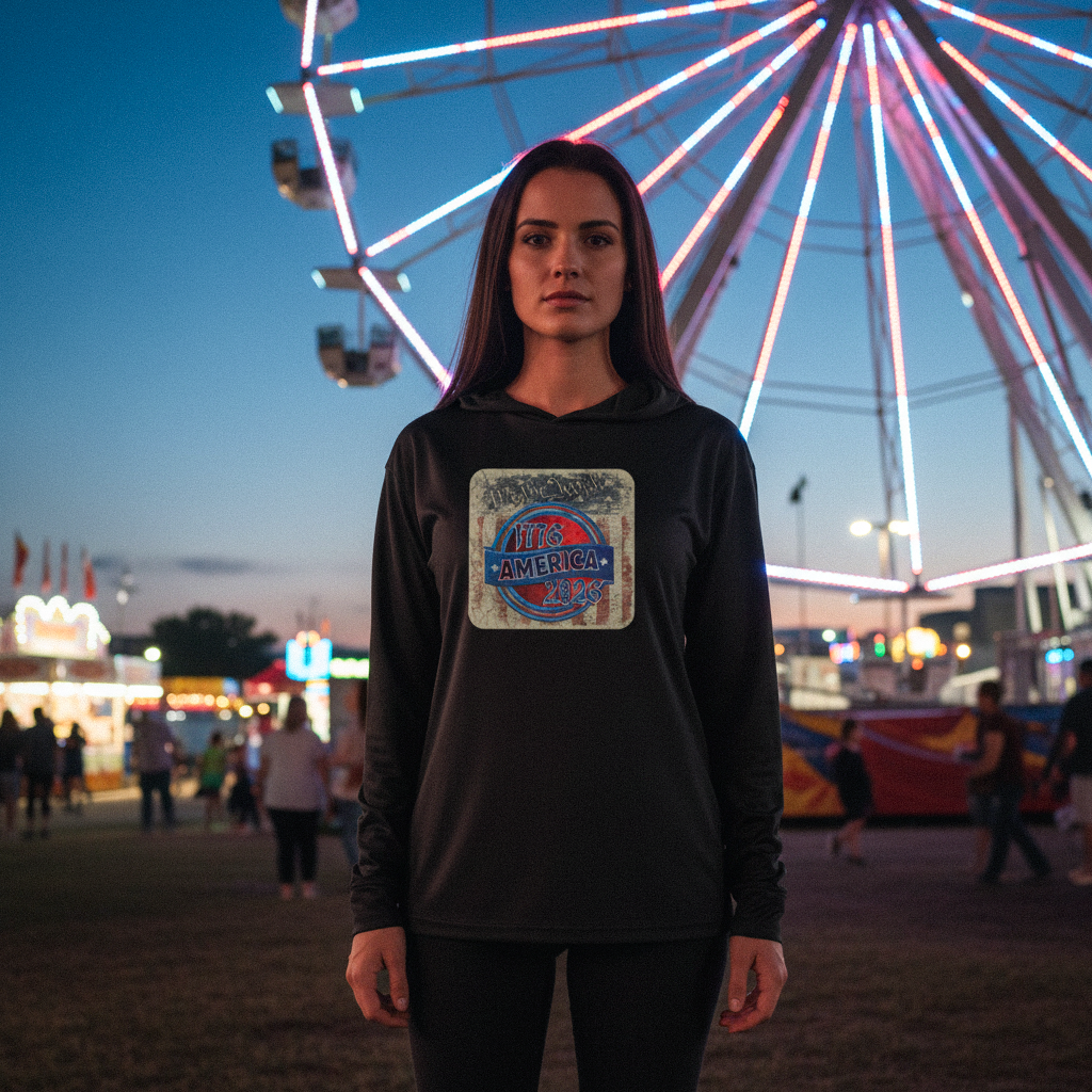 Long Sleeve Hooded Tee - 1776-2026 | Official US 250 Gear