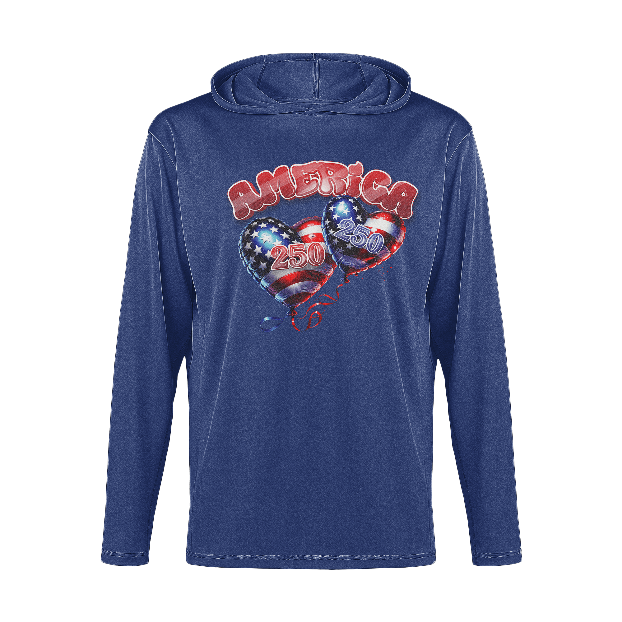 US Celebrates 250 Long Sleeve Hooded Tee - BALLONS - US Celebrates 250