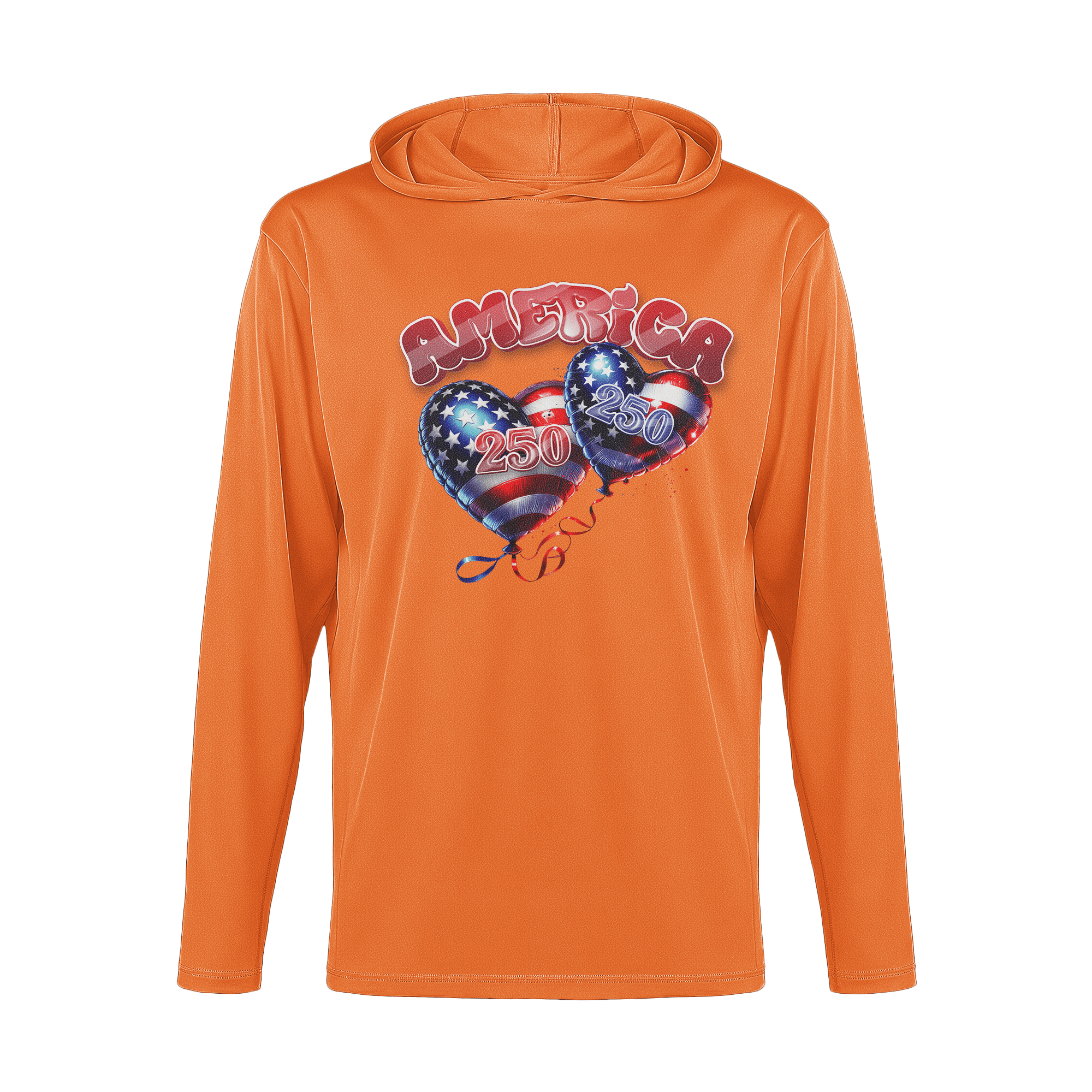 US Celebrates 250 Long Sleeve Hooded Tee - BALLONS - US Celebrates 250