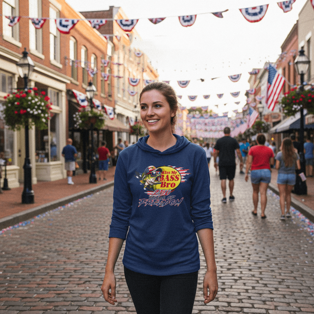 US Celebrates 250 Long Sleeve Hooded Tee - BASS 250 - US Celebrates 250