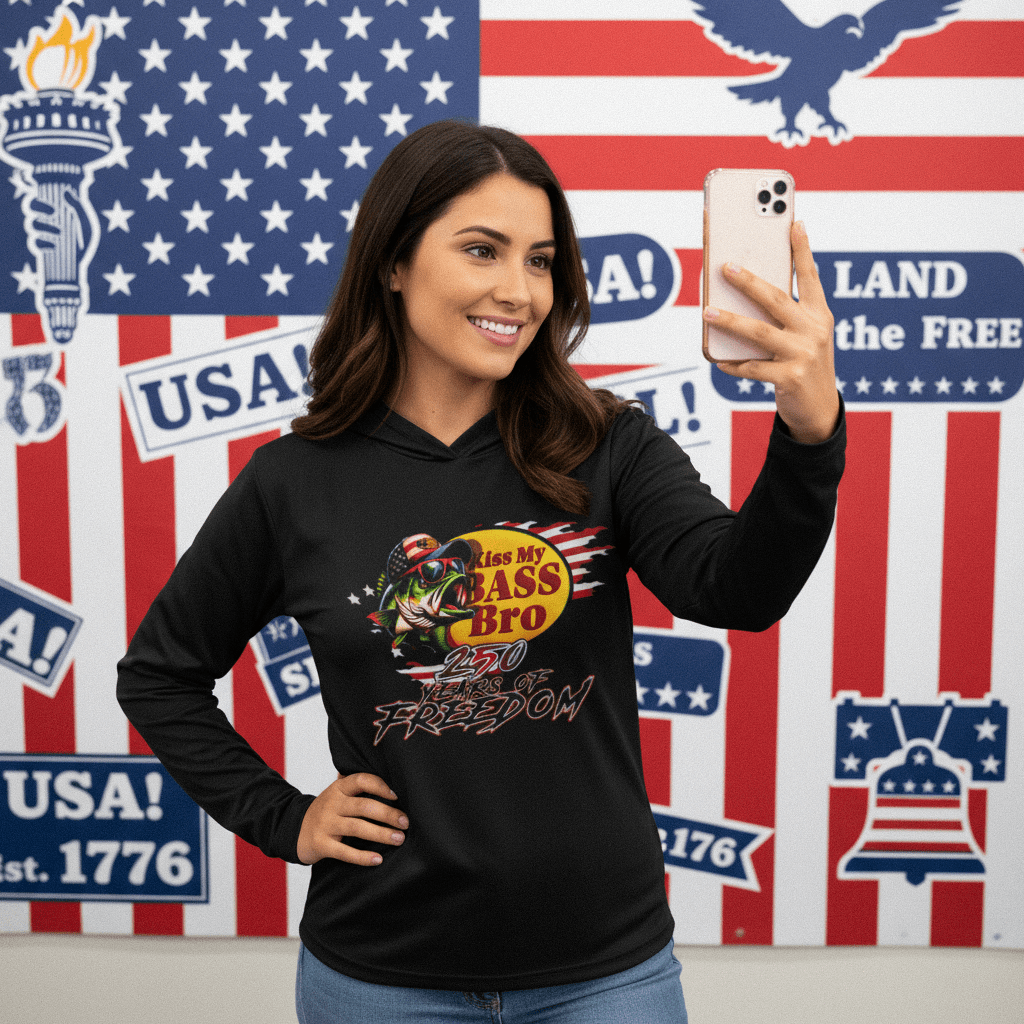 US Celebrates 250 Long Sleeve Hooded Tee - BASS 250 - US Celebrates 250