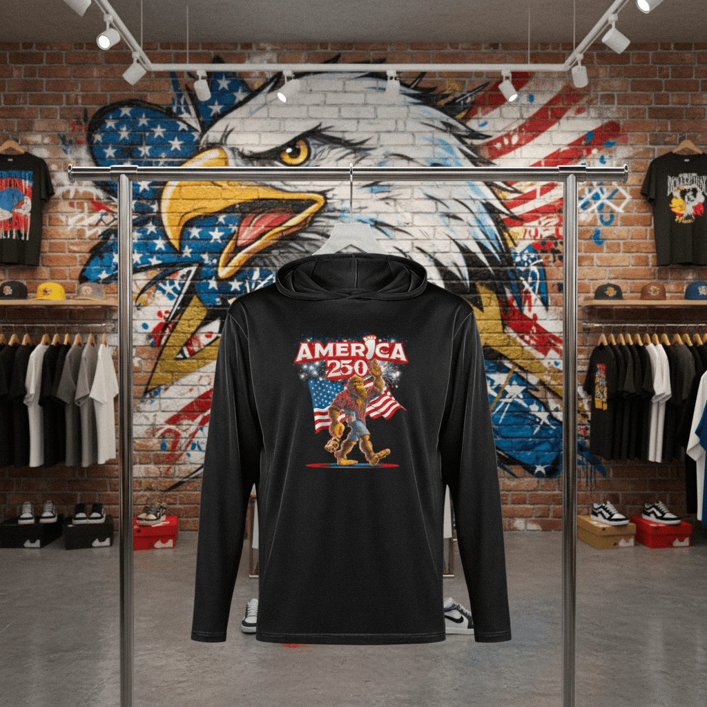 US Celebrates 250 Long Sleeve Hooded Tee - BGFT BRO - US Celebrates 250