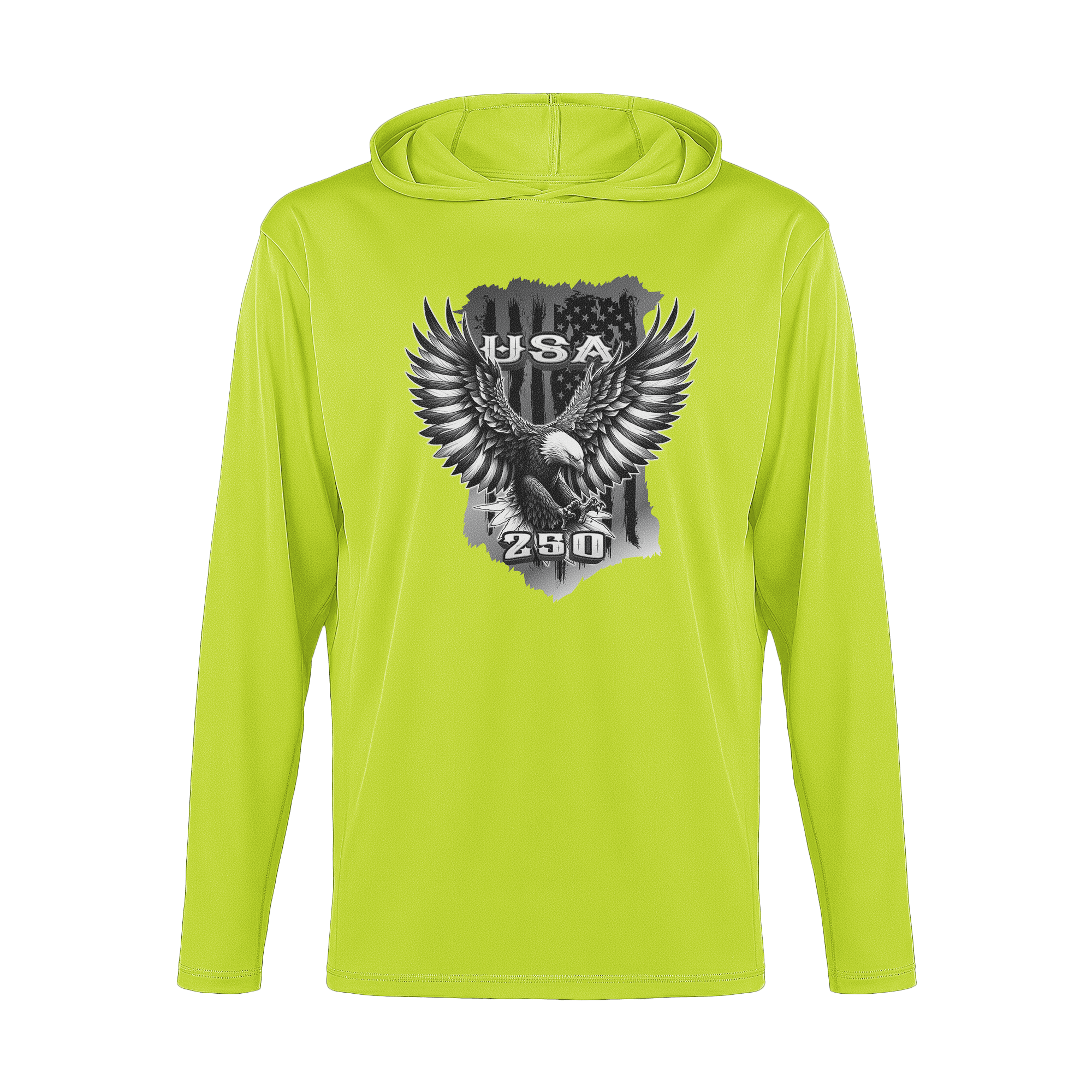 US Celebrates 250 Long Sleeve Hooded Tee - BLK EAGLE - US Celebrates 250