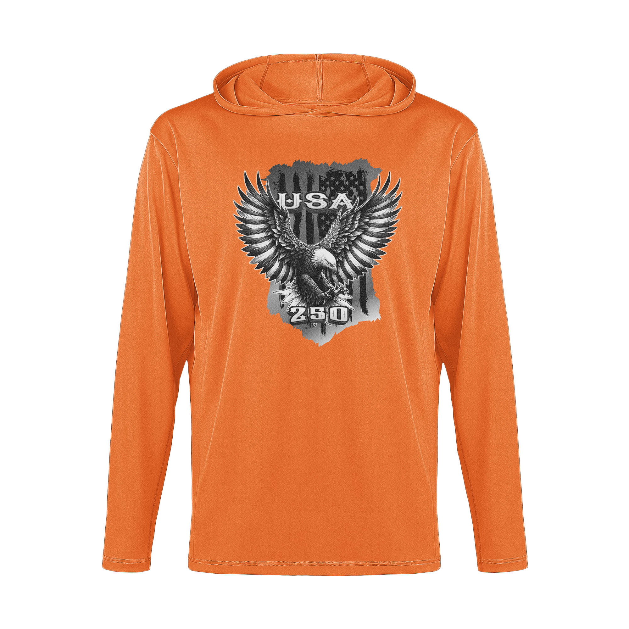 US Celebrates 250 Long Sleeve Hooded Tee - BLK EAGLE - US Celebrates 250