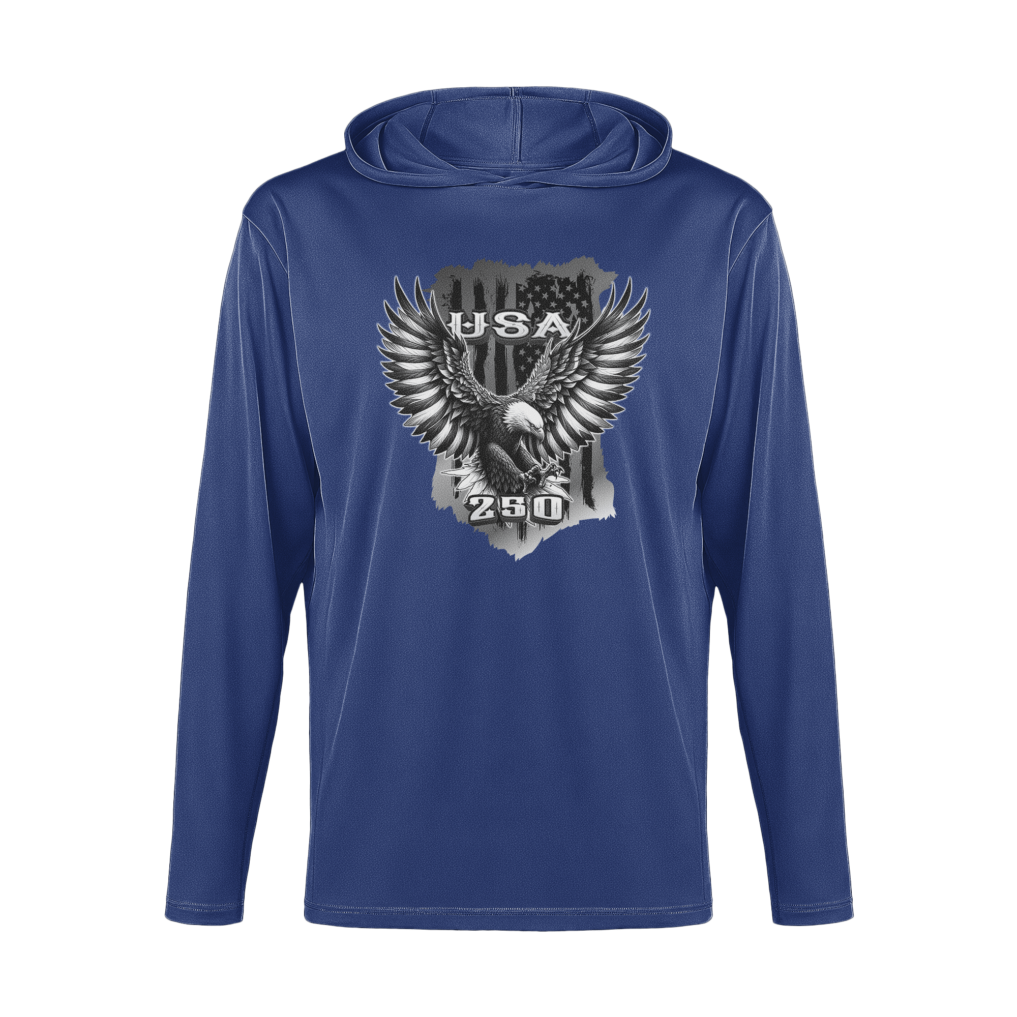 US Celebrates 250 Long Sleeve Hooded Tee - BLK EAGLE - US Celebrates 250