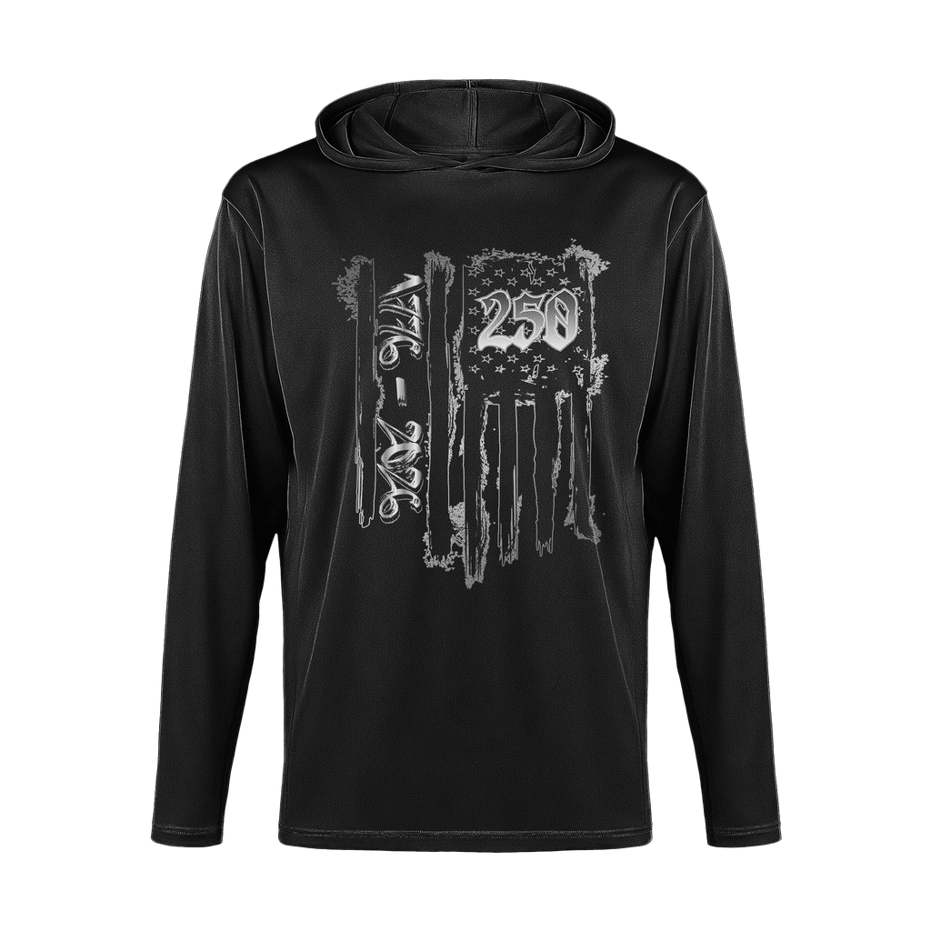 US Celebrates 250 Long Sleeve Hooded Tee - BRUNGE - B - US Celebrates 250