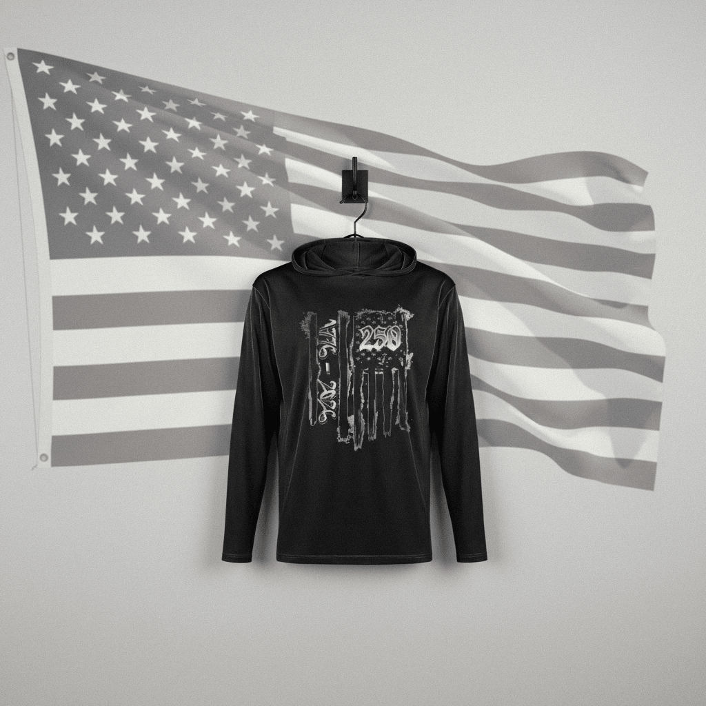 US Celebrates 250 Long Sleeve Hooded Tee - BRUNGE - B - US Celebrates 250