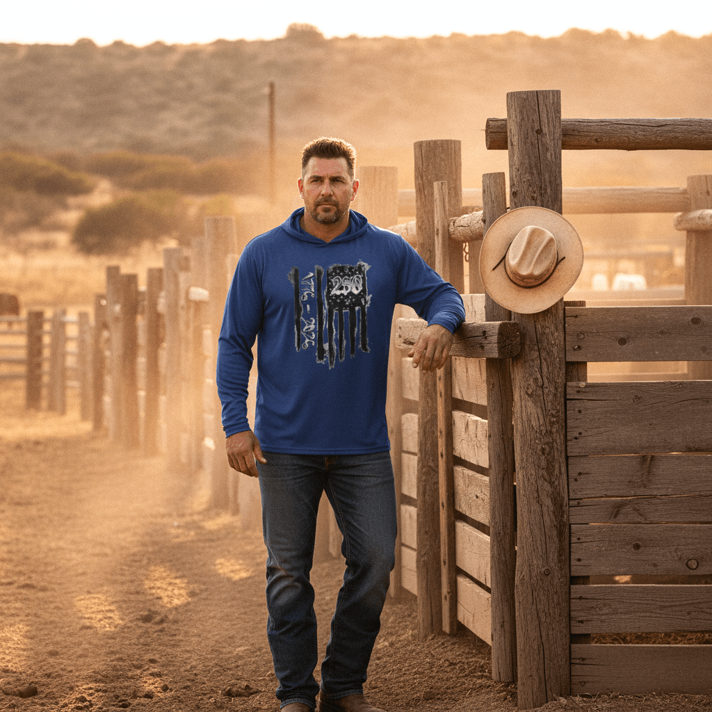 US Celebrates 250 Long Sleeve Hooded Tee - BRUNGE - B - US Celebrates 250
