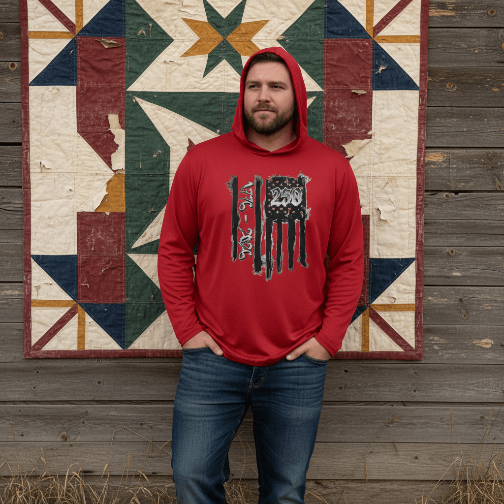 US Celebrates 250 Long Sleeve Hooded Tee - BRUNGE - B - US Celebrates 250