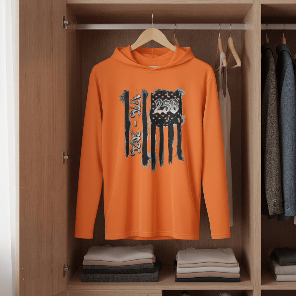 US Celebrates 250 Long Sleeve Hooded Tee - BRUNGE - B - US Celebrates 250
