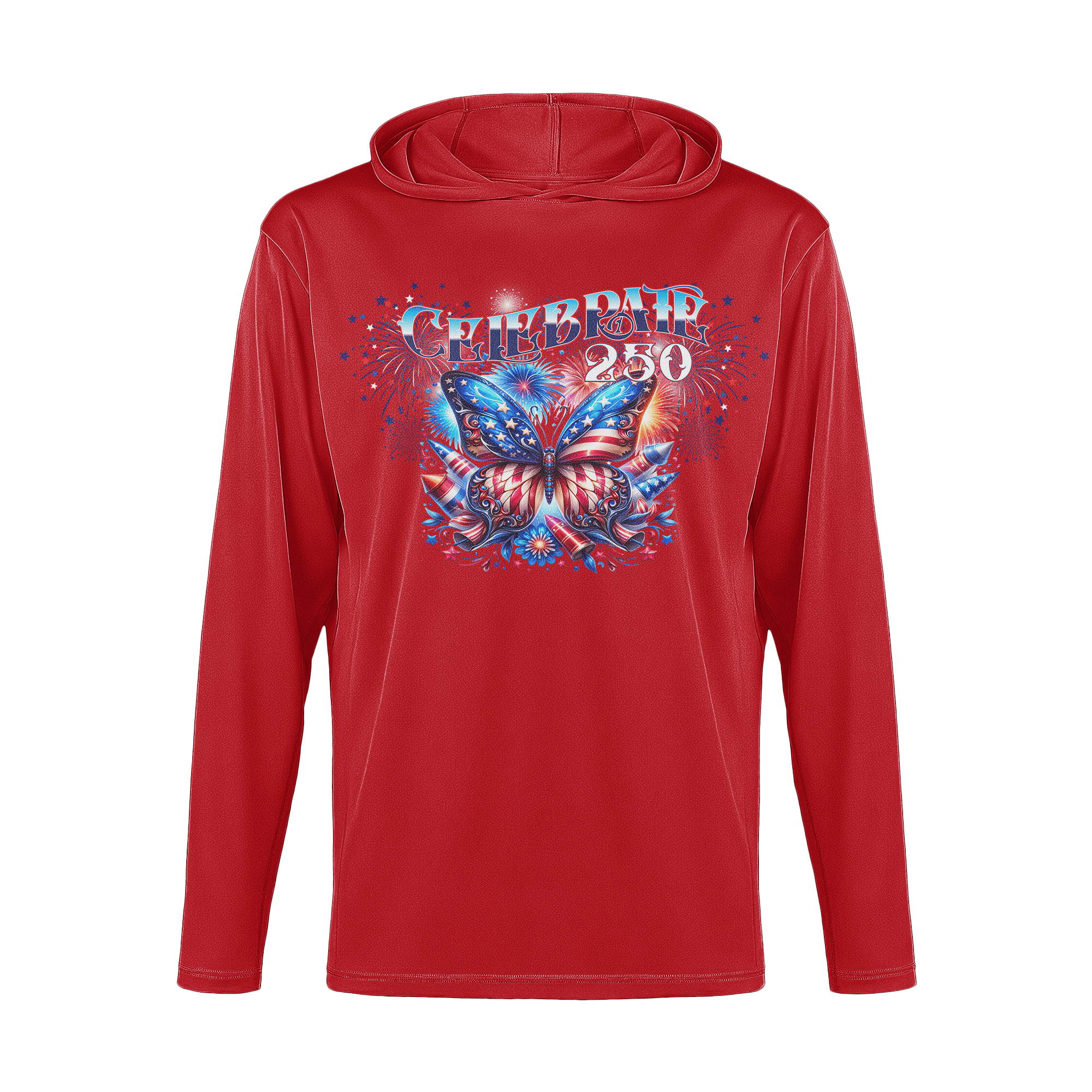 US Celebrates 250 Long Sleeve Hooded Tee - BUTTERFLY - US Celebrates 250