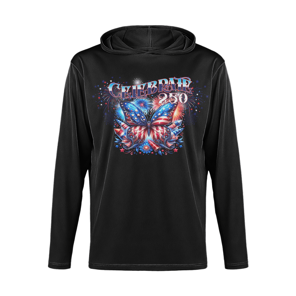 US Celebrates 250 Long Sleeve Hooded Tee - BUTTERFLY - US Celebrates 250