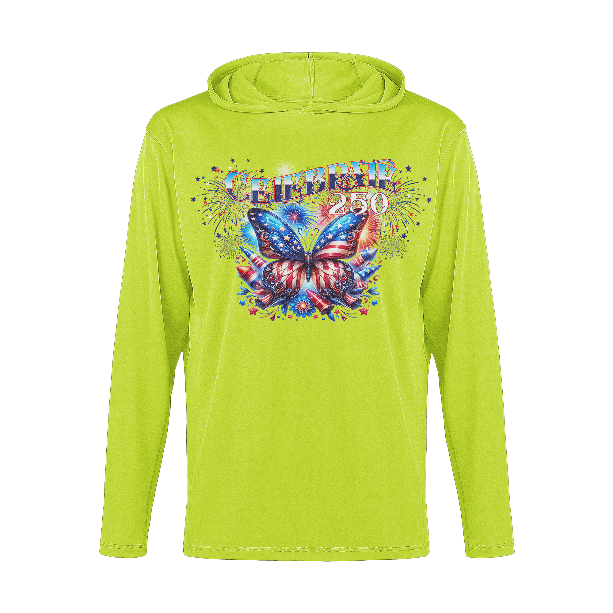 US Celebrates 250 Long Sleeve Hooded Tee - BUTTERFLY - US Celebrates 250