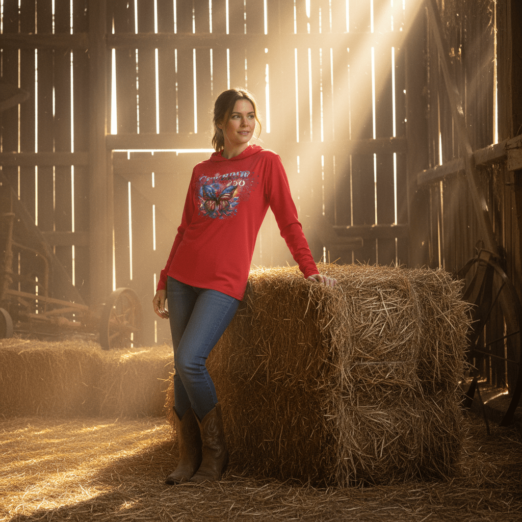 US Celebrates 250 Long Sleeve Hooded Tee - BUTTERFLY - US Celebrates 250