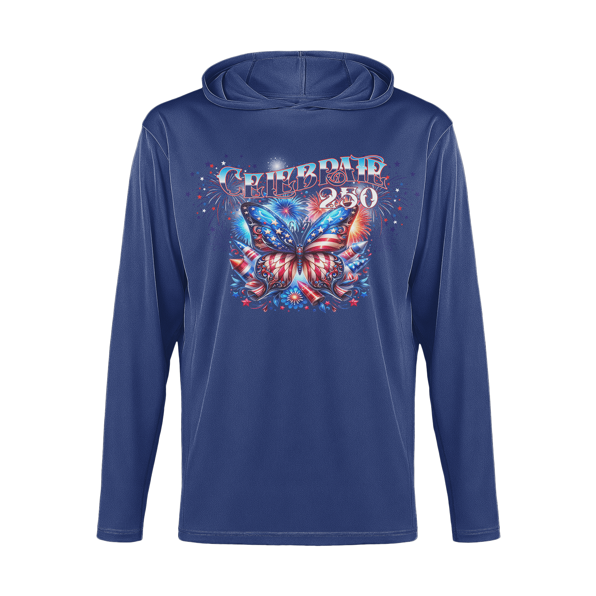 US Celebrates 250 Long Sleeve Hooded Tee - BUTTERFLY - US Celebrates 250