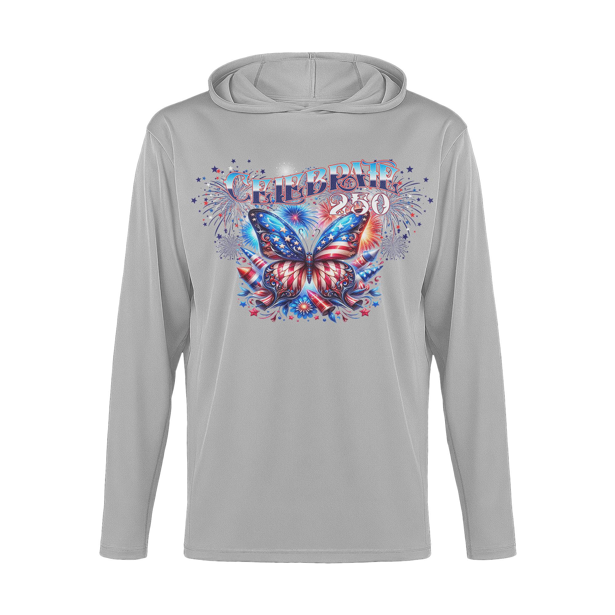 US Celebrates 250 Long Sleeve Hooded Tee - BUTTERFLY - US Celebrates 250