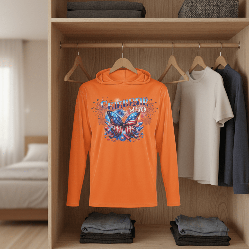 US Celebrates 250 Long Sleeve Hooded Tee - BUTTERFLY - US Celebrates 250