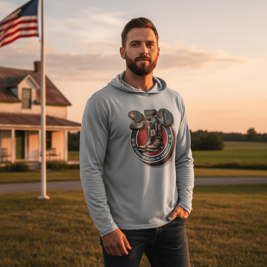 US Celebrates 250 Long Sleeve Hooded Tee - DT_BOOTS - US Celebrates 250