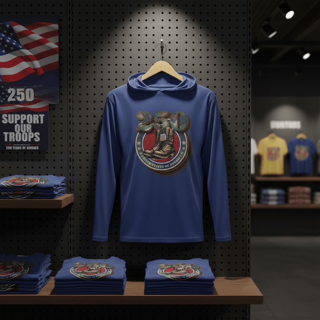 US Celebrates 250 Long Sleeve Hooded Tee - DT_BOOTS - US Celebrates 250